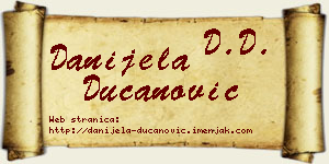 Danijela Ducanović vizit kartica